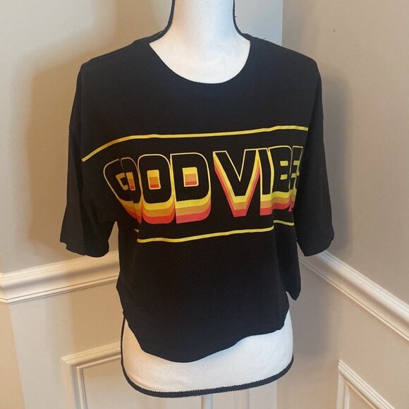 Good Vibes Crop Top size x Large Juniors - Picture 1 of 6
